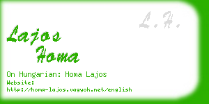 lajos homa business card